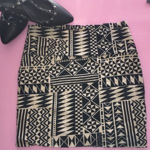 Aztec Body-Con Skirt